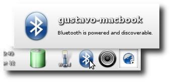 Enlightenment powered and discoverable Bluetooth adaptor.